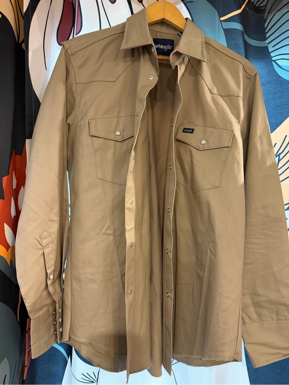 Wrangler Tan Western Snap-Front Shirt Jacket